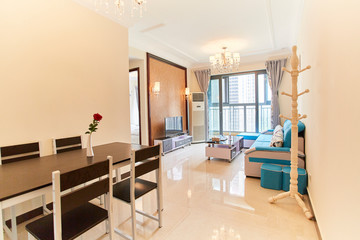 Living room in renovated model room