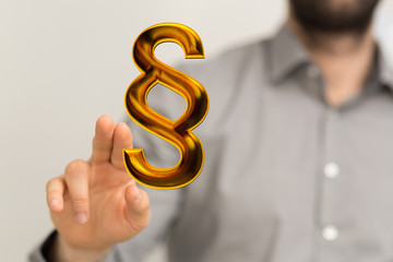 insurance paragraph law sign digital in hand