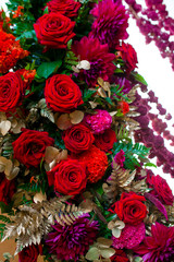 beautiful roses on a postcard