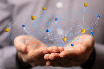 Social Networking illustration team group