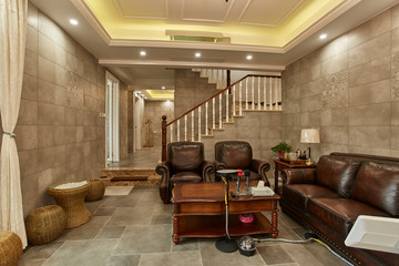 Living room in renovated model room
