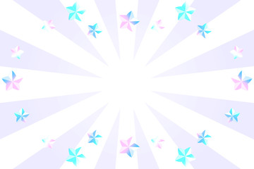 Fototapeta na wymiar フラッシュと星　長方形　紫