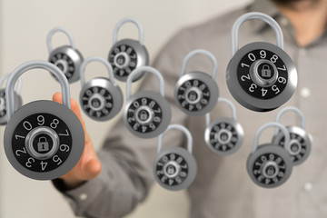 security data code digital in hand