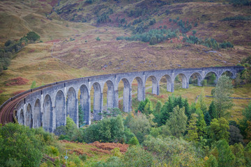 Glenfinnan Viaduct in the Scottish Highlands