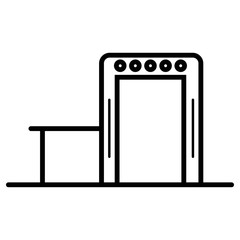 Metal detector icon vector illustration