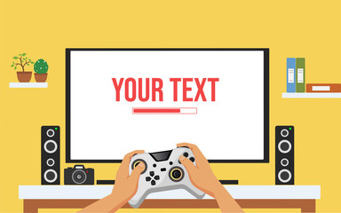 holding game controller playing video games