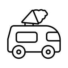 ice cream truck icon vector