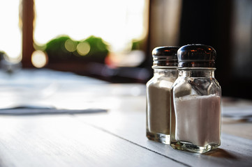 Salt & Pepper On Table