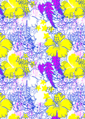 Cute pattern of small flowers. Cafe floral background Stylish template for fashion prints. decor and wallpaper.