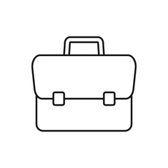 Briefcase line icon, linear style pictogram isolated on white. Suitcase, portfolio symbol.