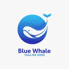 Blue whale logo design