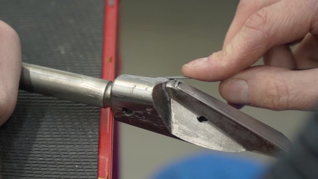 finely polished metal surfaces using rasper. production for the automotive industry