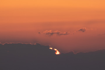 beautiful sunrise on the Jeju island