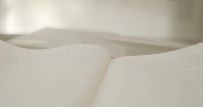 Leafing through a book