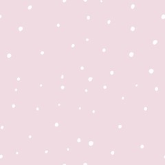 seamless pattern. hand drawn abstract pattern pastel color style. white dots on the flat background. polka dot style.