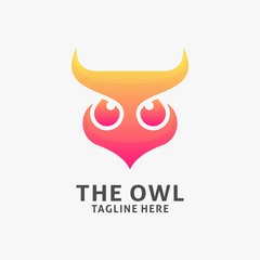 Owl head logo design