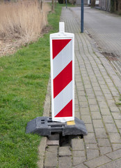 Pavement of paving slabs, requiring repair