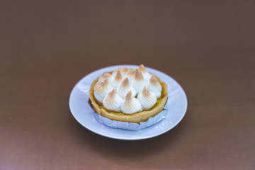 A piece  cake  on the color plate