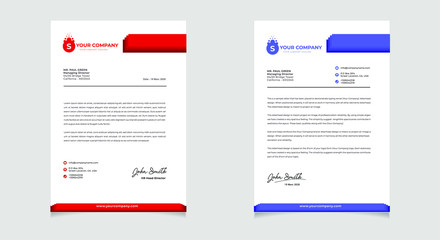 Business Letterhead template with modern abstract design vector Illustration EPS 10