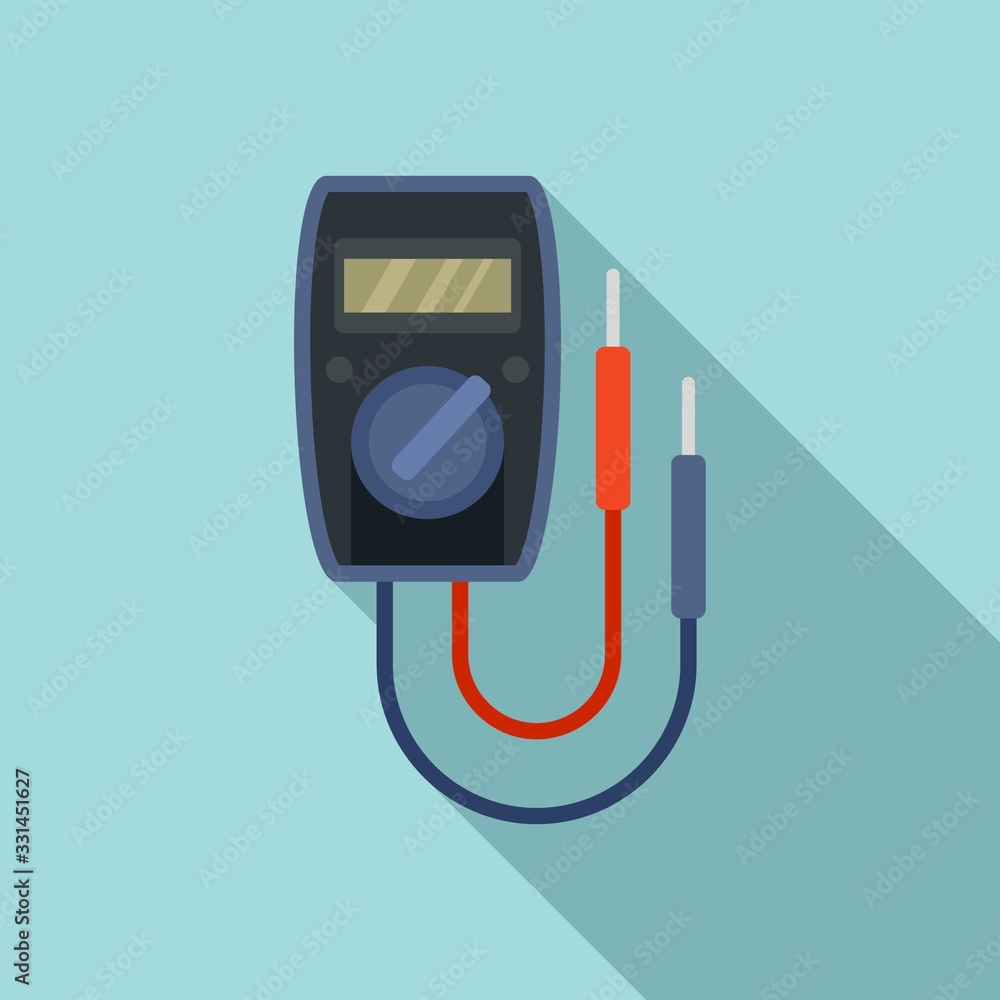 Poster digital multimeter icon. flat illustration of digital multimeter vector icon for web design
