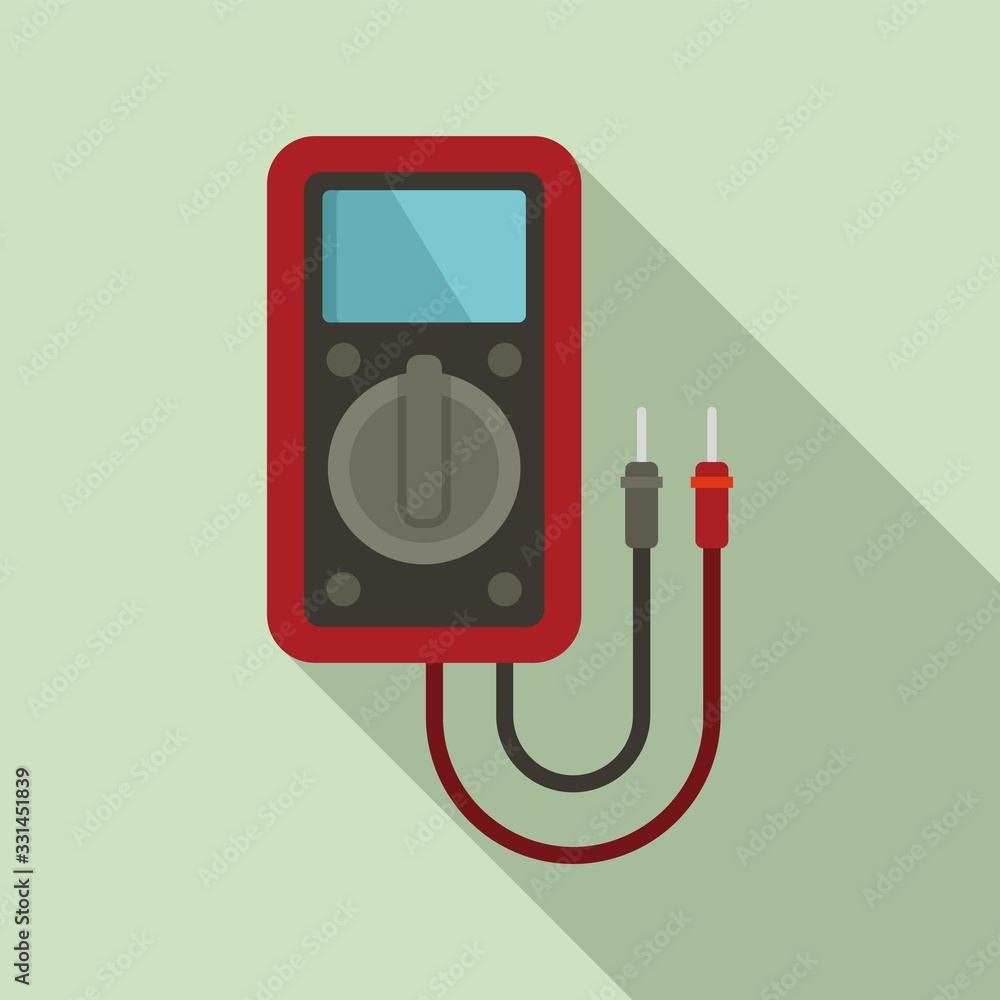Poster diagnostic multimeter icon. flat illustration of diagnostic multimeter vector icon for web design
