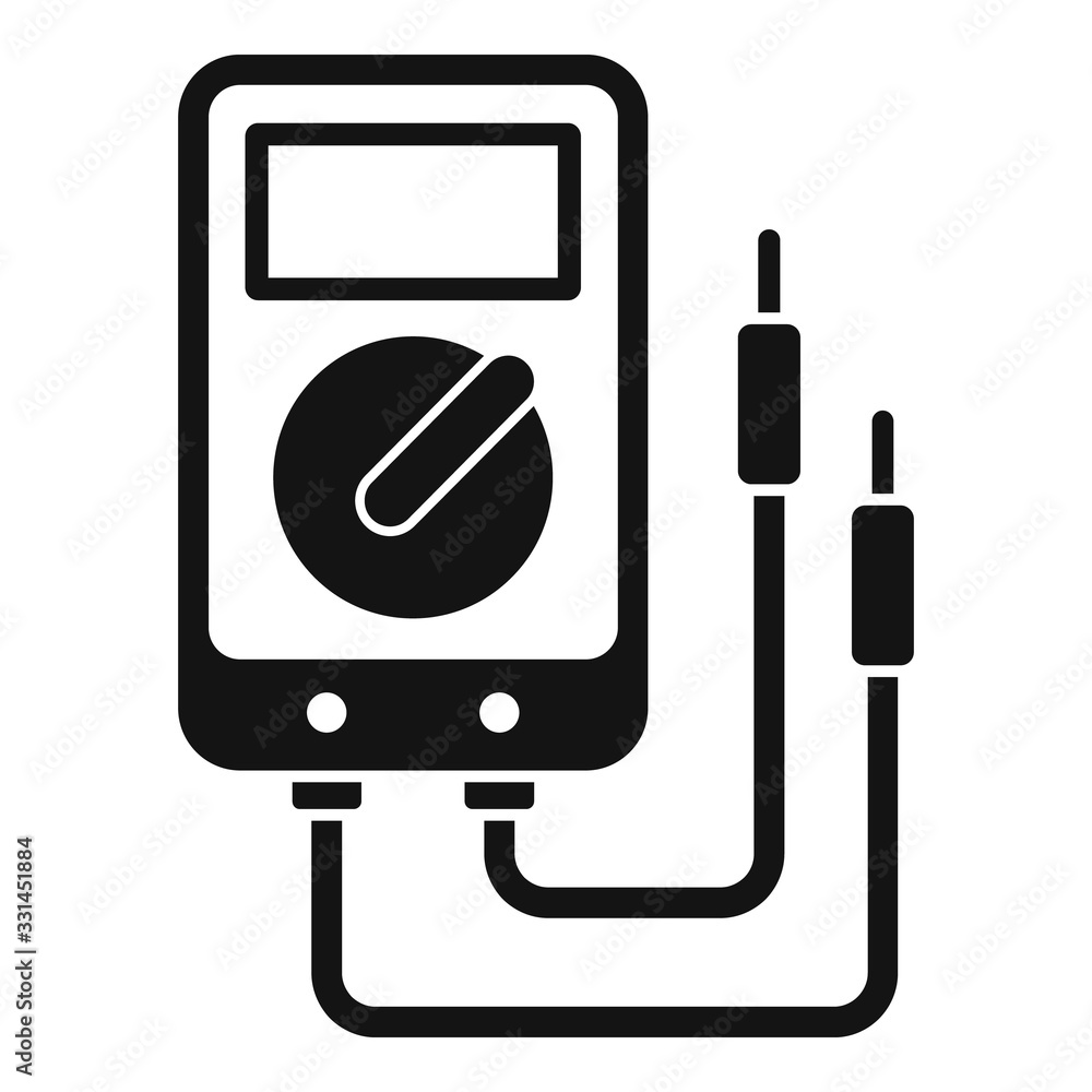 Poster multimeter icon. simple illustration of multimeter vector icon for web design isolated on white back