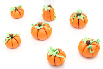 Pumpkin fondant isolated for decorated