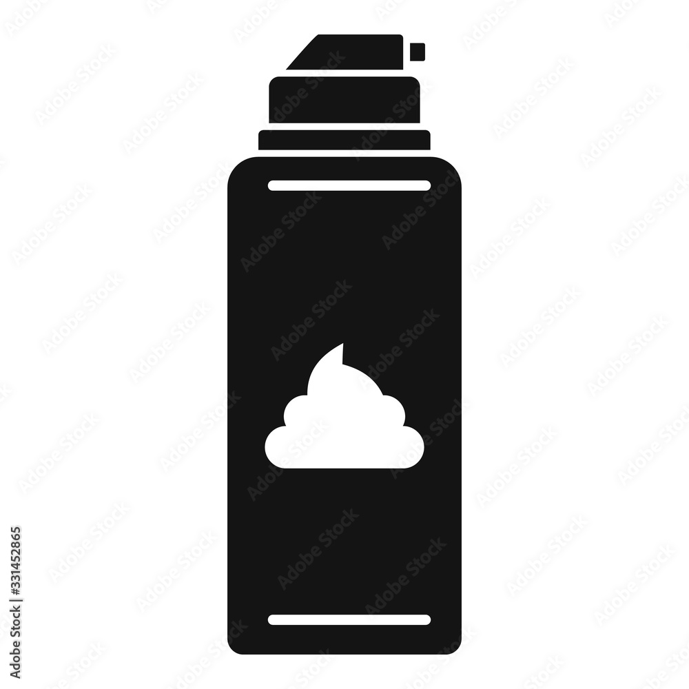 Poster razor shaving foam icon. simple illustration of razor shaving foam vector icon for web design isolat