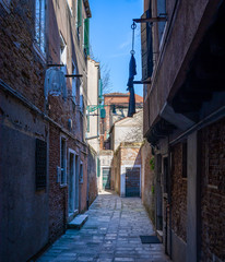 Fototapeta na wymiar streets, houses, and channels Venice, Italy 