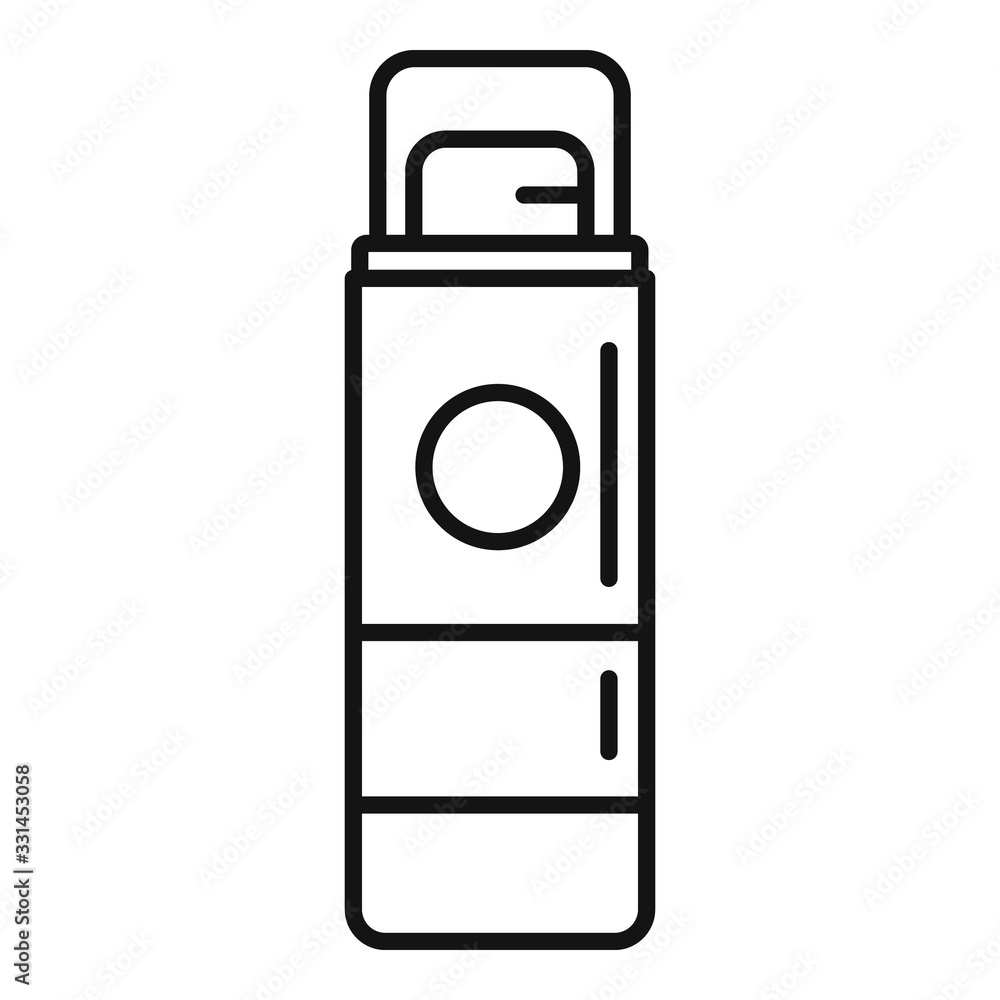 Poster shaving foam bottle icon. outline shaving foam bottle vector icon for web design isolated on white b