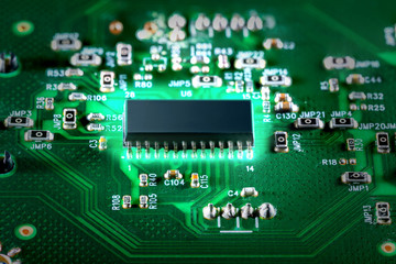 Quantum processor. Central Computer Processors CPU concept.