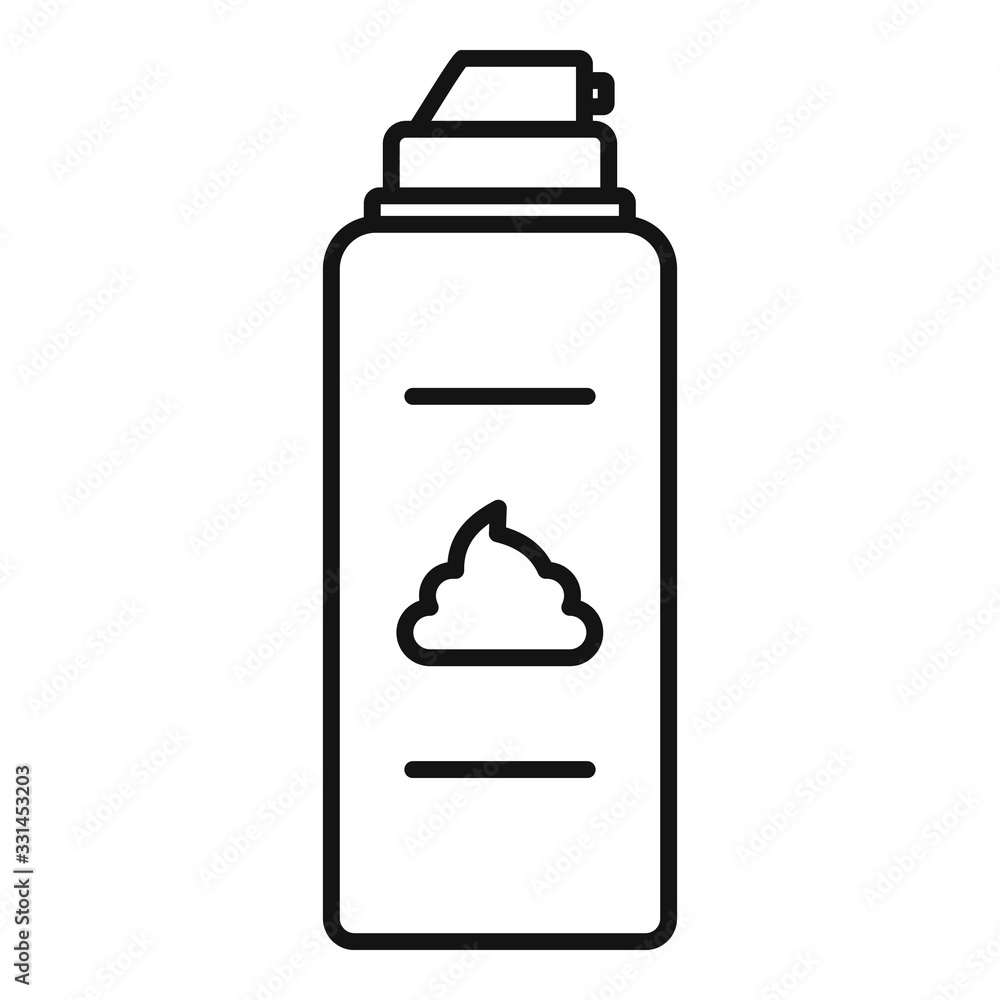 Poster razor shaving foam icon. outline razor shaving foam vector icon for web design isolated on white bac