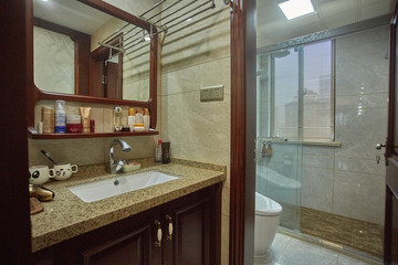 Refurbished bathroom in model home