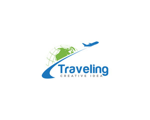 Traveling Logo Icon Design Vector