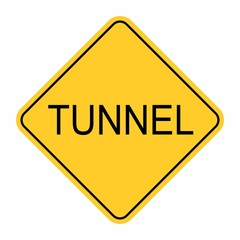 Fototapeta premium Tunnel traffic sign