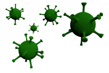 virus on white background,illustration image