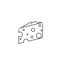 Cheese Line Icon. Farm Product Element Illustration As A Simple Vector Sign Trendy Symbol for Design, Websites, Presentation Application