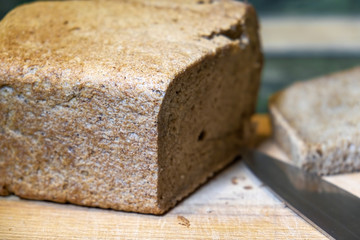 freshly baked bread on a wooden chopping Board