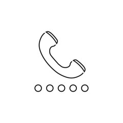 Phone line icon in trendy flat style isolated on white background. Telephone symbol. Vector illustration