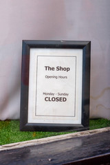 The Shop is closed