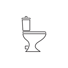 Toilet line icon design template. Vector