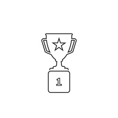 Trophy Line Icon in trendy flat style isolated on grey background. Prize symbol for your web site design, logo, app, UI. Vector illustration