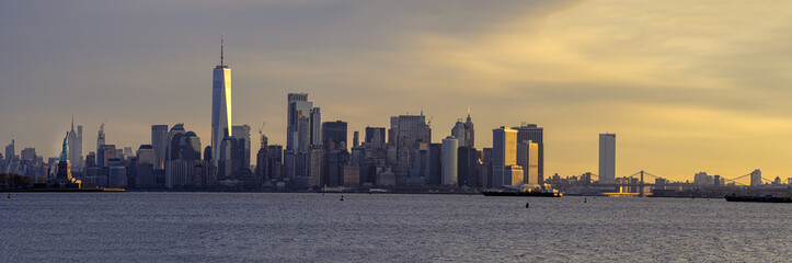 Manhattan skyline from newark port