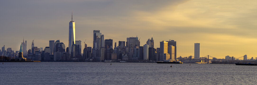 Manhattan Skyline From Newark Port