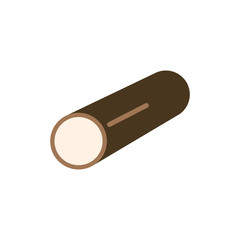 Ice cream tube in chocolate glaze. Frozen popsicles in flat style isolated on white background.