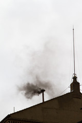 black smoke from the chimney indicates that the Pope has not been elected