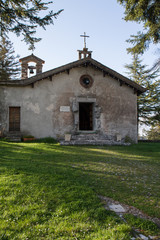 Fototapeta na wymiar ancient country church Capranica Prenestina, near Rome