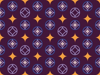 Seamless bright spring pattern with  ornament and   ornament.