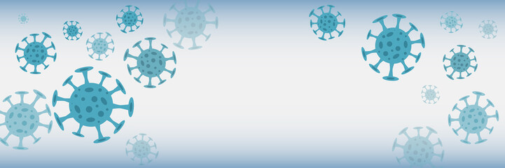 Banner, background concept about coronavirus outbreak in 2020. World Coronavirus Cell China Influenza Respiratory