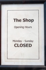The shop is closed